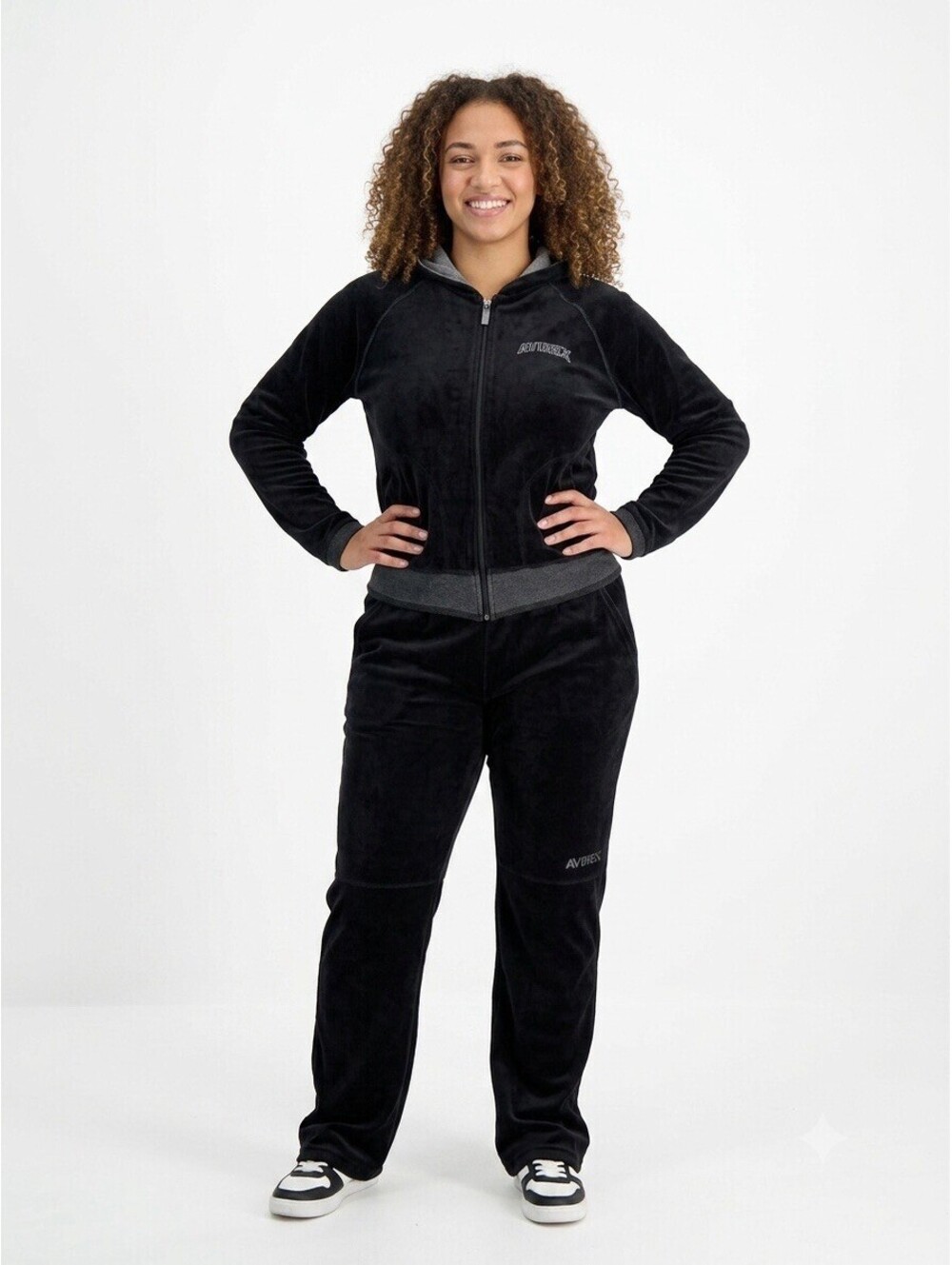 VTG 90s Y2k Avirex Sweatsuit Sweatpants w/ Hoodie Sz XL Baggy Hip Hop Tracksuit
